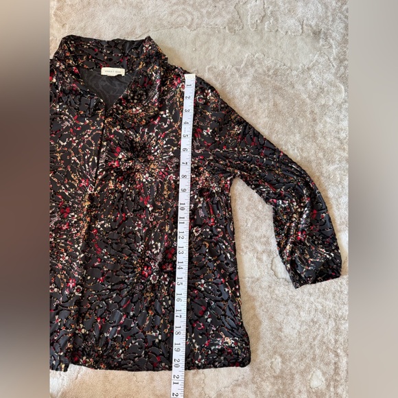 Y2K Vintage Burnt Velvet Silence+Noise Black & Red Whimsigoth OpenTop size 1 S/M - Picture 7 of 7